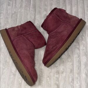 UGG Women's Burgundy Suede Winter Boots